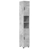 gabinete de bano con puerta gris concreto 30 x 35 x 192 cm vidaxl