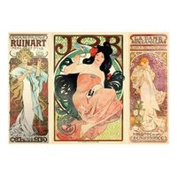 papel pintado 3d - alphonse mucha womens 350x245 cm