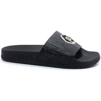 Liu Jo Chanclas Kos 01 Ciabatta Slipper Spreading Logo Black BA2173EX098 para mujer