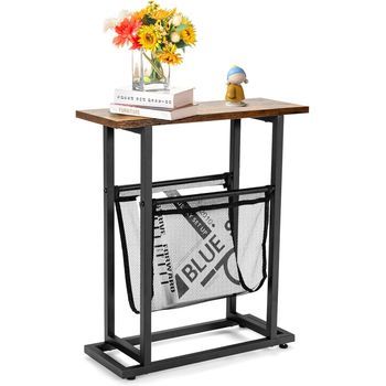 Mesita Auxiliar Estilo Industrial, Mesita Lateral Mesita Costway 49 X 18 X 54 Cm