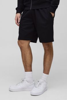 Pantalón Corto Básico Holgado De Largo Medio, Negro