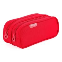 estuche portatodo officebox colorline rojo doble compartimento 21 x 85 x 6 cm