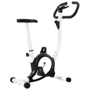 Bicicleta Estática Con Resistencia De Cinta Negra Vidaxl