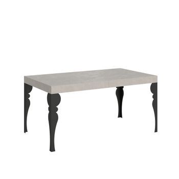 Mesa Extensible Paxon Premium Cashmere 160/264x90 Cm Con Patas Antracita