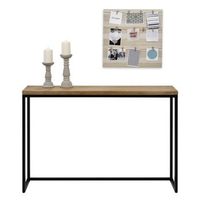 consola recibidor icub big wood 120x30x80cm negro en madera maciza de pino acabado vintage estilo industrial box furniture