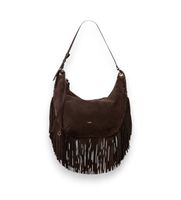 bash para mujer 2e26hbms bolso hobo con flecos franges marron osfa casual ante