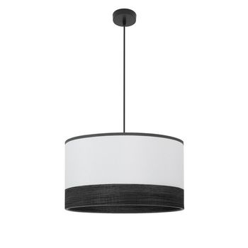 FABRILAMP Colgante Olga 1xe27 Negro/blanco-mad.negra Regx50x50 Cm