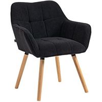 silla de comedor vienna de pana acolchada negro 64x65x82 cm clp