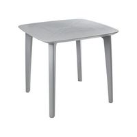 mesa de jardin de material sintetico de 4 plazas resistente a la intemperie al aire libre patio gris claro sorico