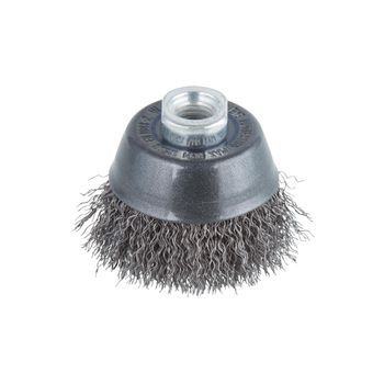 Cepillo Metálico En Copa Para Amoladoras Rosca M 14 Ø 90 Mm En Blister