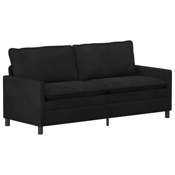 Sofá Negro 196 X 81 X 87,5 Cm Terciopelo Vidaxl