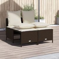 set de sofas de jardin 4 uds  mueble jardin mesa y sillas y cojines ratan sintetico marron cfw87785