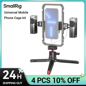 Jaula Universal para teléfono inteligente SmallRig para iPhone 14/13 Pro/Pro Max con asas plegables plataforma de controles inalámbricos para iPhone 14 /13/12