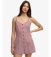 superdry para mujer w8012138a mono gingham cami rojo xs casual algodon