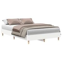 estructura de cama sin colchon blanca 135x190 cm madera vidaxl