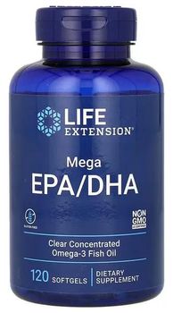 Life Extension Mega EPA/DHA 120 Cápsulas Blandas