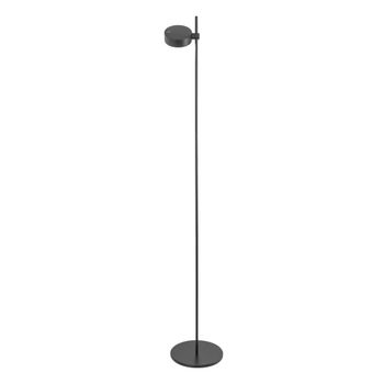Lámpara pie led negro recargable regulable 1 módulo zafferano