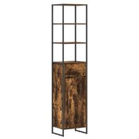 gabinete de bano roble humo 40 x 30 x 180 cm vidaxl