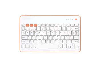 TECLADO SILVER HT BLUETOOTH WHITE-PEACH