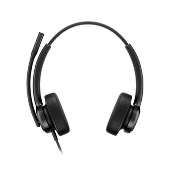 Auriculares Poly Mission 425 con cable USB tipo C y A, micrófono con cancelación de ruido, negro
