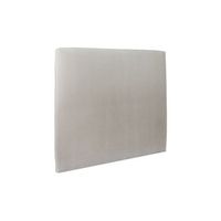 cabecero tapizado 140 cm - tela de terciopelo gris claro