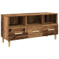 mueble de tv  mueble de salon  gabinete de tv madera vieja 102 x 36 x 50 cm madera de ingenieria