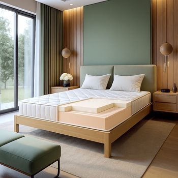 Colchón Ignífugo 160x190 En Memory Foam Altura 20 Cm | Ortopédico | Revestimiento Anallérgico Y Antibacteriano | Fabricado En Italia