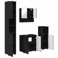 juego de muebles de bano 4 uds negro 61 x 35 x 64 cm vidaxl