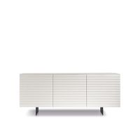 aparador de madera blanca con 3 puertas 180x50 cm 80h