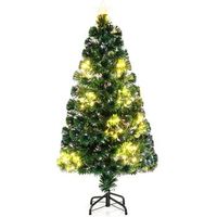 arbol de navidad de fibra optica 120 cm costway  130 ramas de pvc - 120cm