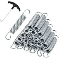 20 muelles 140mm en acero galvanizado para cama elastica r244cm costway plata