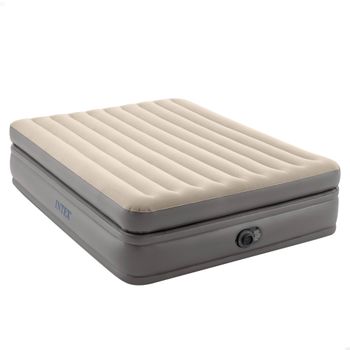 Colchón Hinchable Doble Prime Comfort Elevated con Hinchador Eléctrico, 152x203x51 Cm, Gris