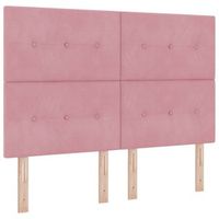 cabecero rosa 160 cm terciopelo vidaxl