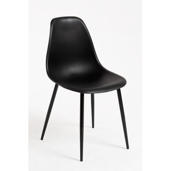 Pack 2 Sillas Mykle Total De Polipropileno 85*46*38 Cm - Negro