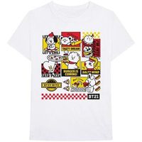 bt21 tops y camisetas bite fast food para hombre