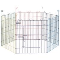 pawhut parque plegable para mascotas jaula plegable para perros de 6 paneles para jardin patio exterior o120x60 cm multicolor   aosom espana