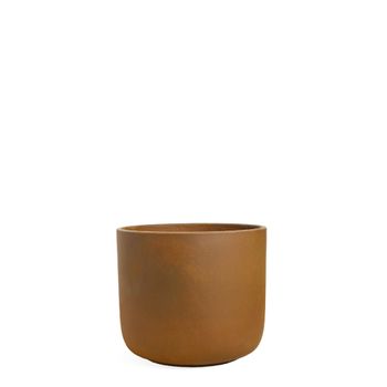 Macetero decorativo de cemento terracota naranja h19