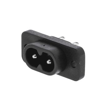 Conector De Alimentacion Iec-320-c8 Macho Negro
