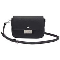 lacoste bandolera bolso con solapa daily city negro para mujer