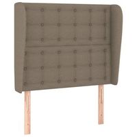 cabecero cama  panel de cabecera con orejas de tela gris taupe 103x23x118128 cm