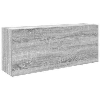 Mueble De Pared Baño | Armario De Baño Madera Ingeniería Gris Sonoma 100x25x40cm
