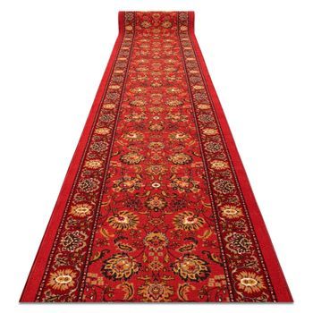 Alfombra De Pasillo Antideslizante De Goma Tradycja Tradición Rojo 57 57x830 Cm