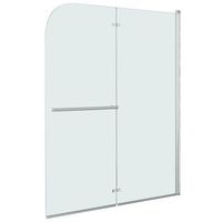 mampara de ducha plegable 2 paneles esg 95x140 cm vidaxl