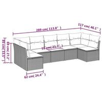 conjunto de sofas para patio exterior equipado con cojines combinacion de 7 piezas