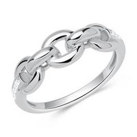 anillo cadena plata 925 diseno cadena circonita