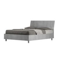 cama doble sin somier 140x190 con cabecera inclinada cemento demas