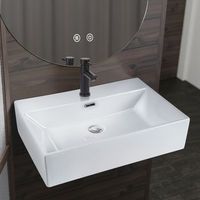 lavabo de sobreponer blanco 51 x 42 x 15 cm ceramica zmh