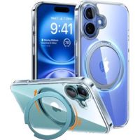 funda para movil torras ostand pro transparente tpu con anilla giratoria para iphone 16 plus