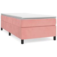 cama tapizada 193x90x35 cm contrachapado madera procesada - rosa