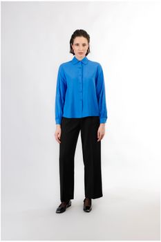 camisa viscosa cobalto